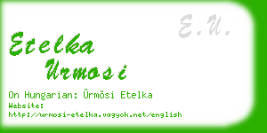 etelka urmosi business card